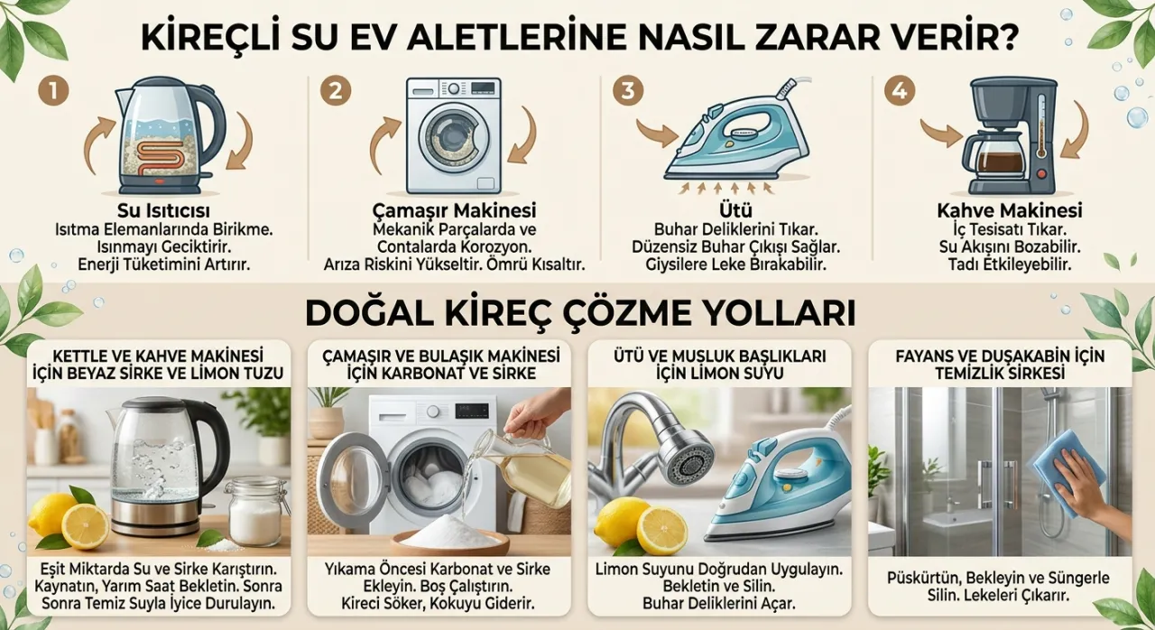 Kireçli Su Ev Aletlerine Nasıl Zarar Verir? Doğal Kireç Çözme Yolları