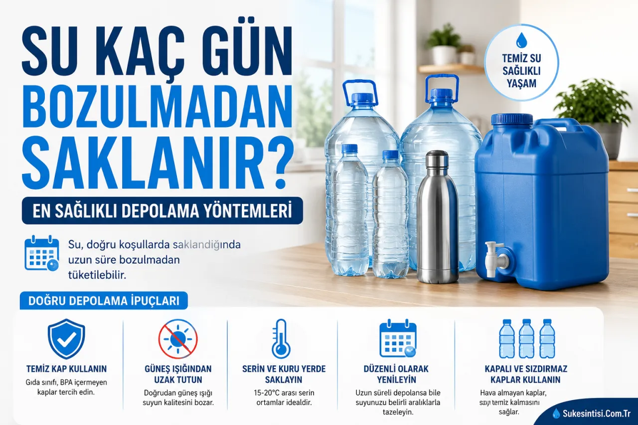 Su Kaç Gün Bozulmadan Saklanır? En Sağlıklı Depolama Yöntemleri